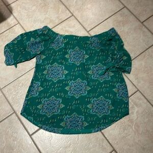 VERSE green off the shoulder top